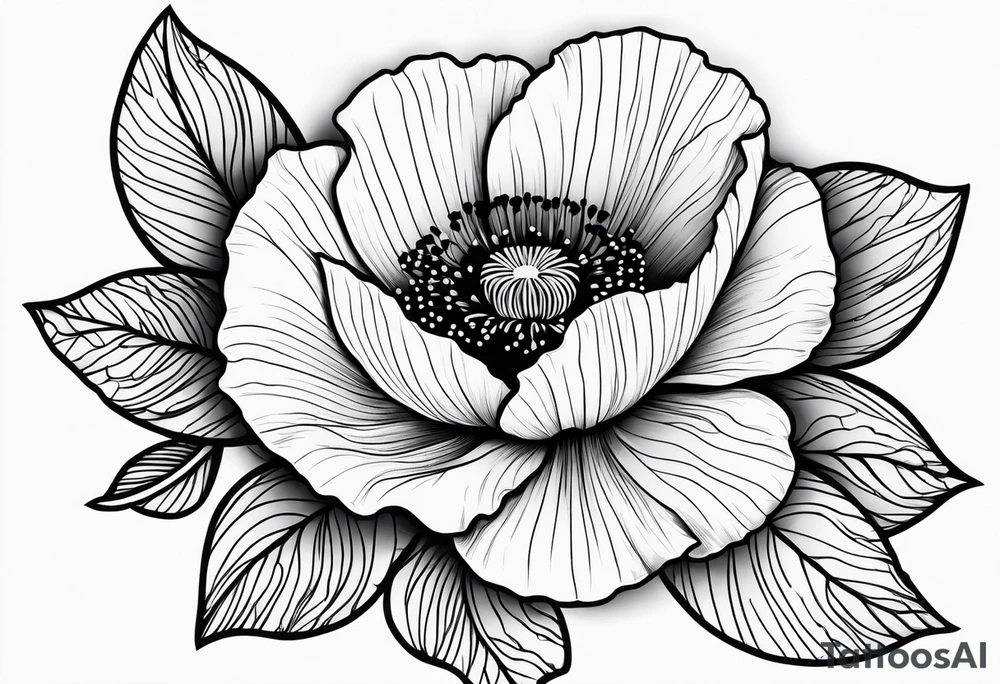 Poppy flower tattoo idea
