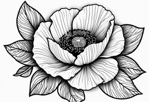 Poppy flower tattoo idea