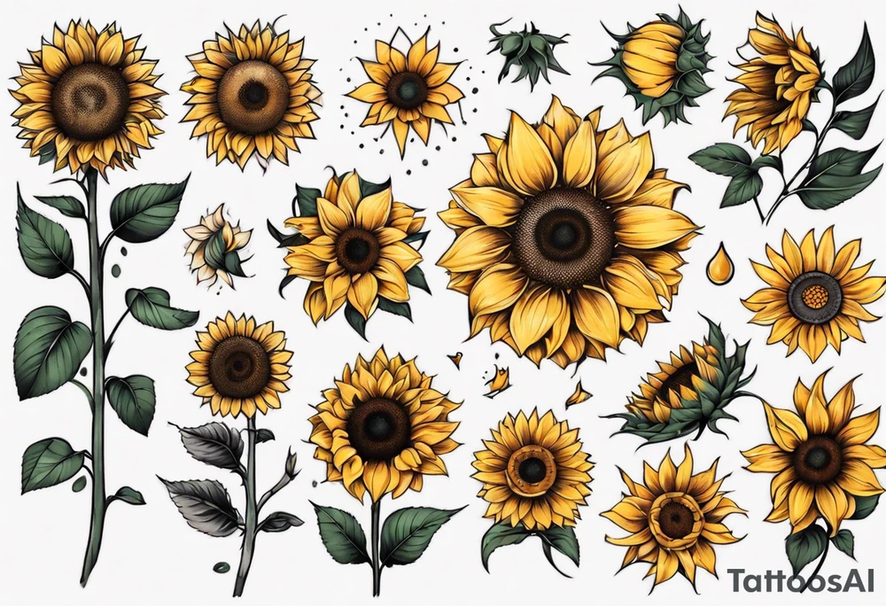 Sunflower tattoo idea
