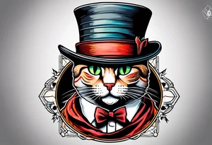 cat in a hat tattoo idea
