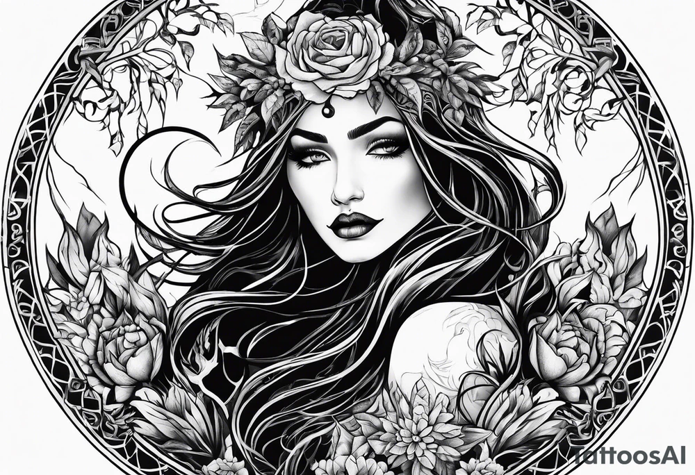 Gothic Mother Earth tattoo idea