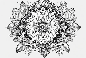 Ornementale minimaliste tattoo idea