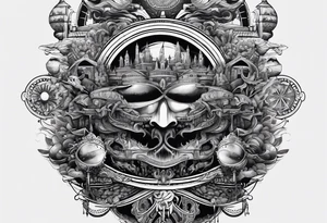 Dystopian couloseum tattoo idea