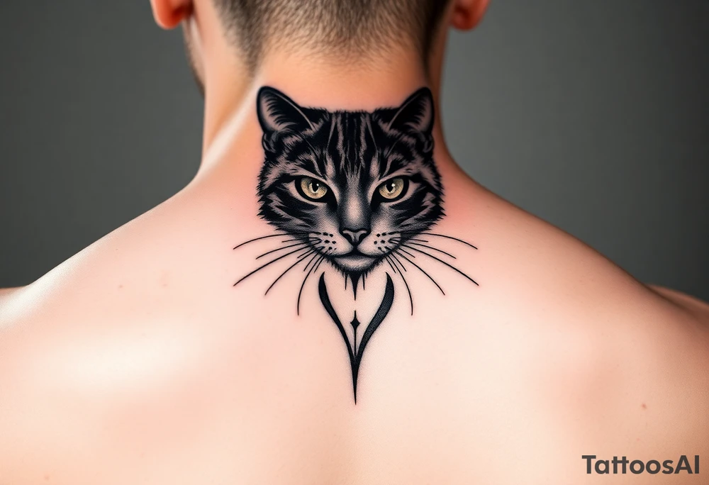black cat tattoo idea