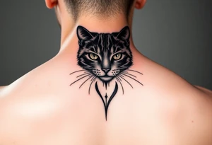 black cat tattoo idea