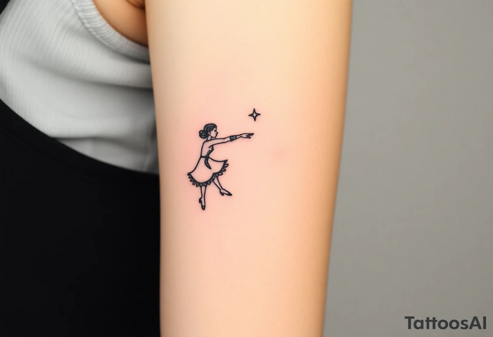 cadeira de balanço e uma estrela tattoo idea