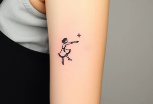 cadeira de balanço e uma estrela tattoo idea