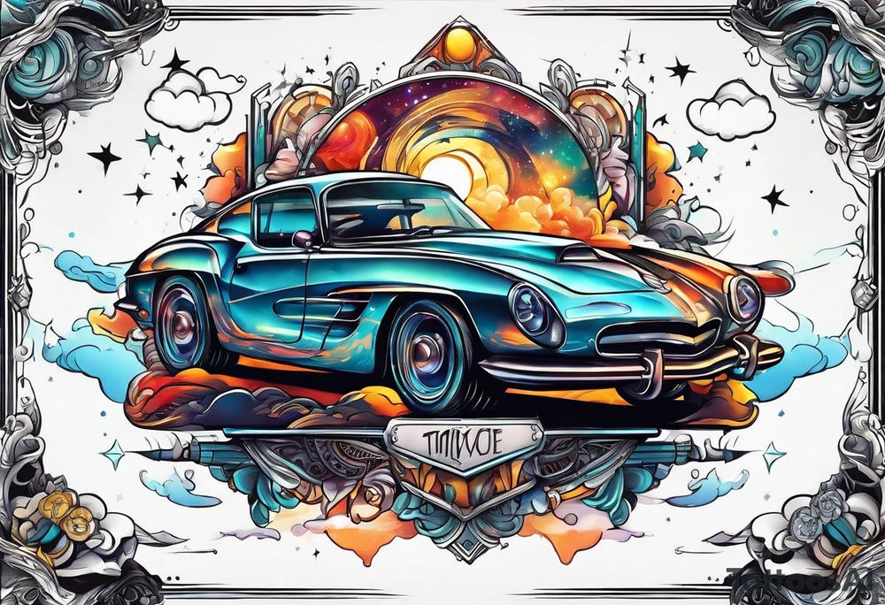 time travel space vector tattoo idea