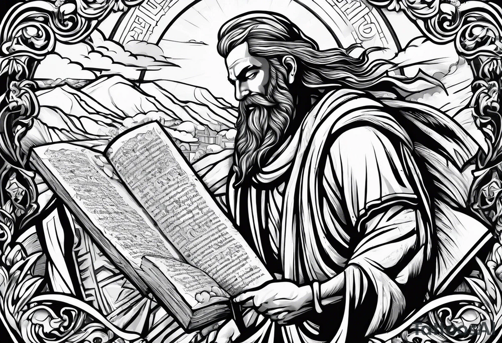 Moses finds 10 commandments tattoo idea