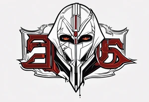 From the video game Star Wars: Knights of the Old Republic 2, “apathy is death” with Sion tattoo idea