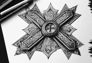 Just a Cross with Roman numeral Jan 18 2023 tattoo idea