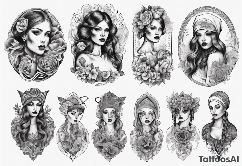 Beautiful Ukrainian Woman tattoo idea