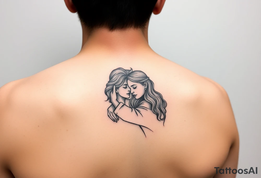 Mother and daughter tattoo idea