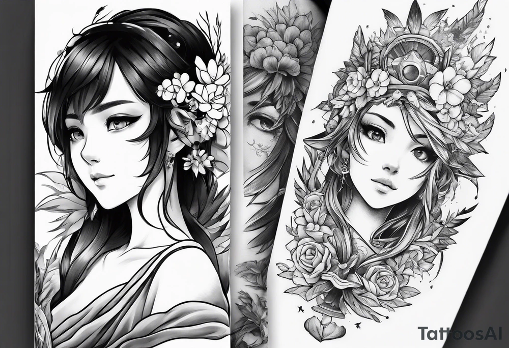 Ghibli sleeve tattoo idea