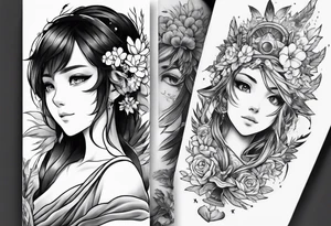 Ghibli sleeve tattoo idea