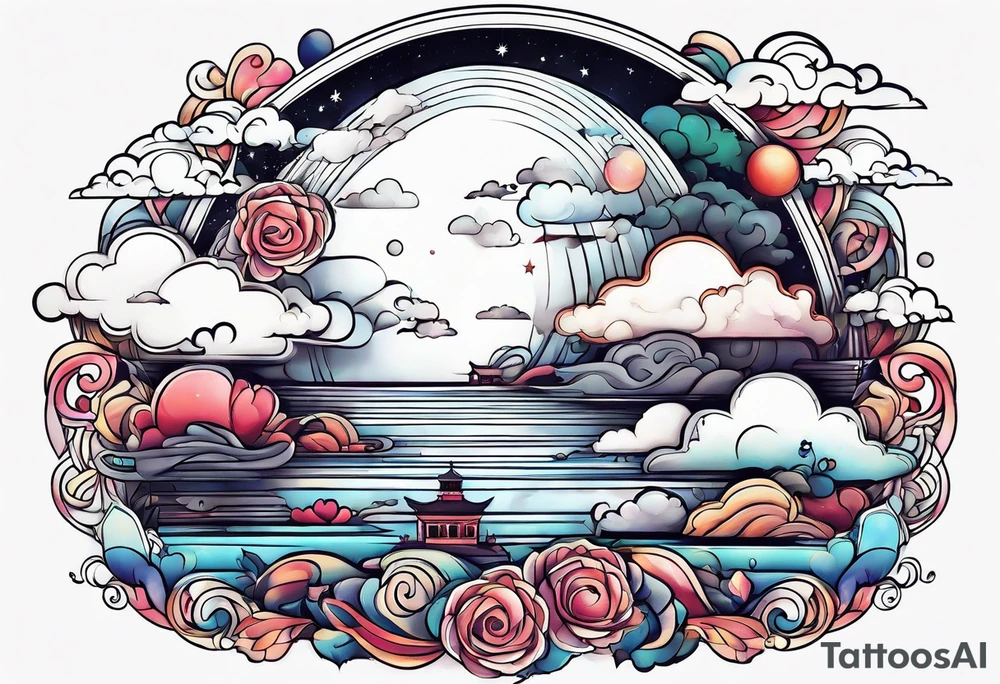 clouds tattoo idea