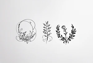 Matching friend tattoos, floral, vines, tiny and minimal, for side of rib tattoo idea
