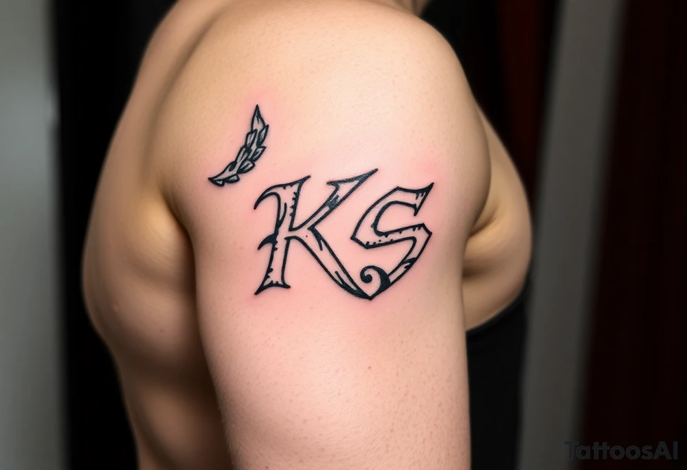 Hongo que tenga escritas las letras "KS" tattoo idea