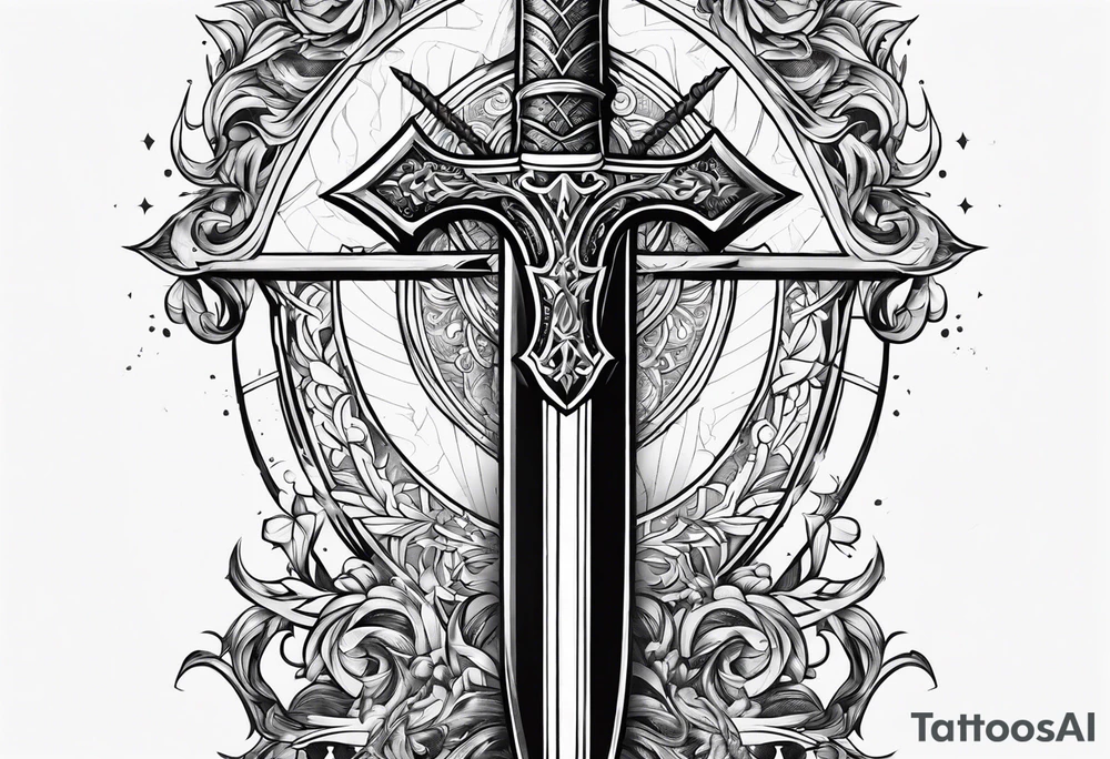 Excalibur sword 
Fire around kt tattoo idea