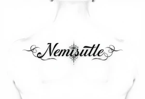 Name Anklet cover up tattoo idea