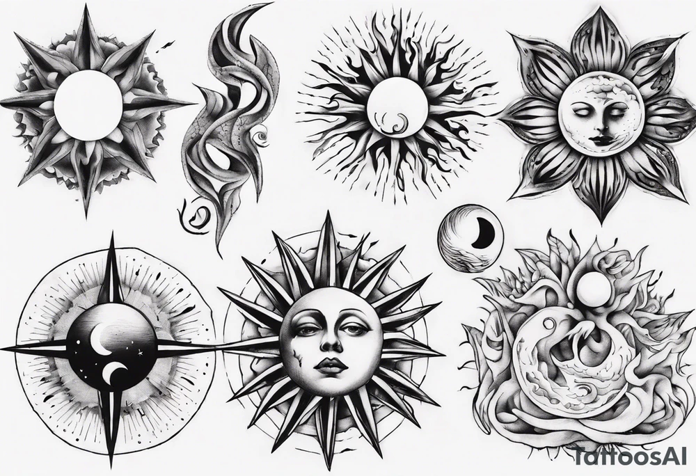 wassermann sonne tattoo idea
