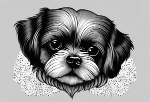 Shih Tzu, love, my heart last name Moody tattoo idea