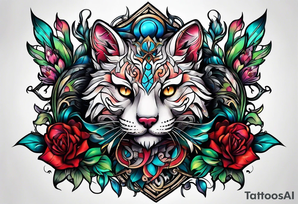 small Cheshire full body tattoo idea