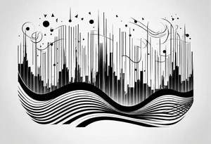 sound frequency in a waveform tattoo idea