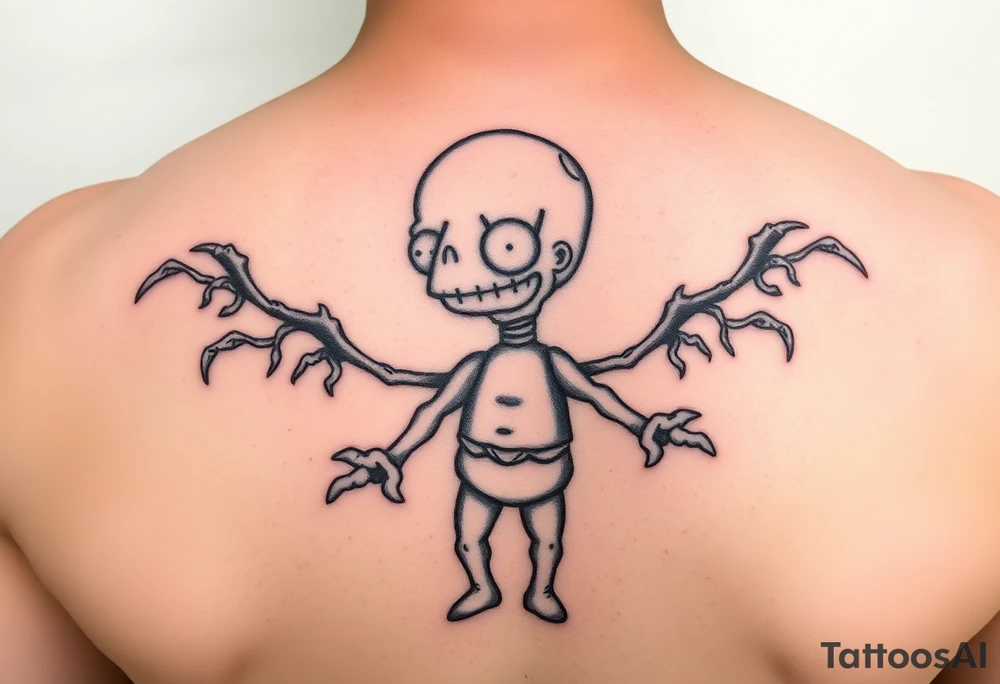 Voodoo pin doll that resembles Homer Simpson tattoo idea