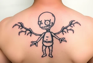 Voodoo pin doll that resembles Homer Simpson tattoo idea