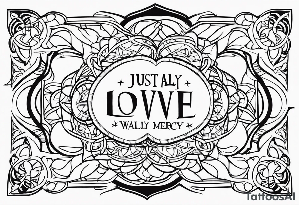 Micah 6:8 Act Justly Walk Humbly Love Mercy tattoo idea