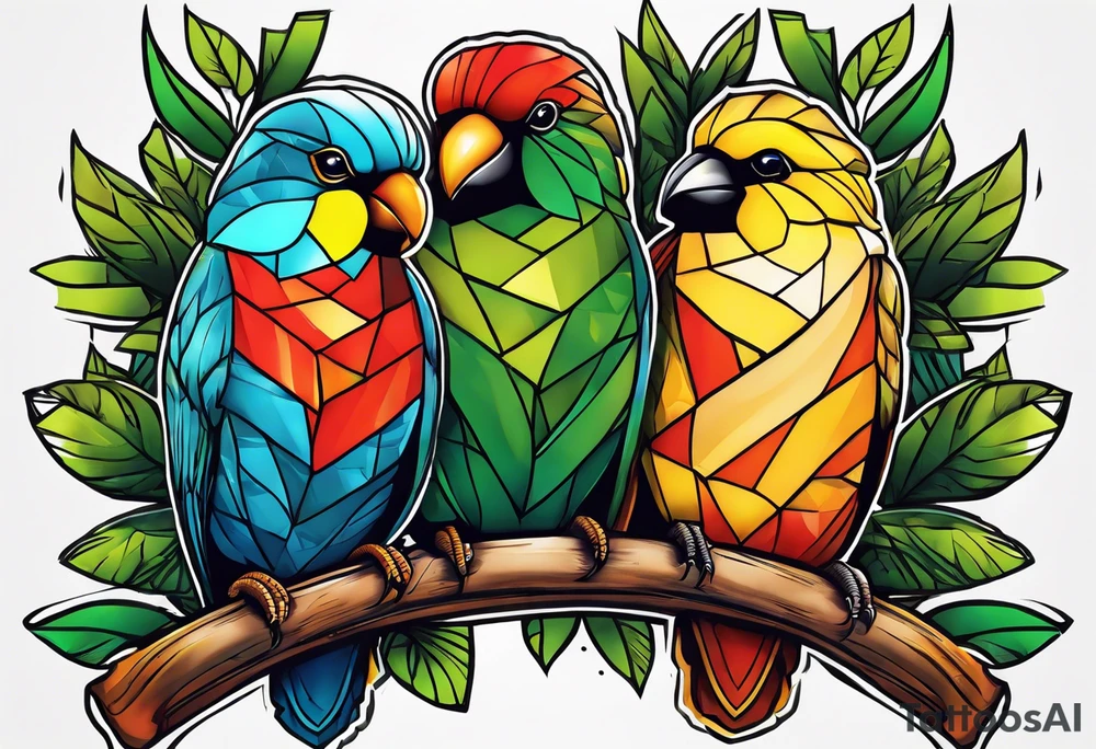 Three little birds Jamaica tattoo idea