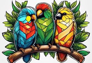 Three little birds Jamaica tattoo idea