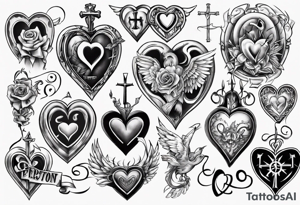 Christian Peterson inside a heart tattoo idea