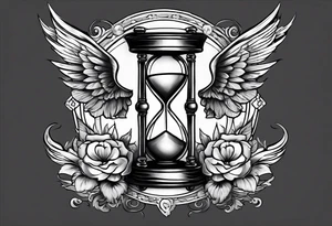 hourglass with wing carpe diem tattoo idea