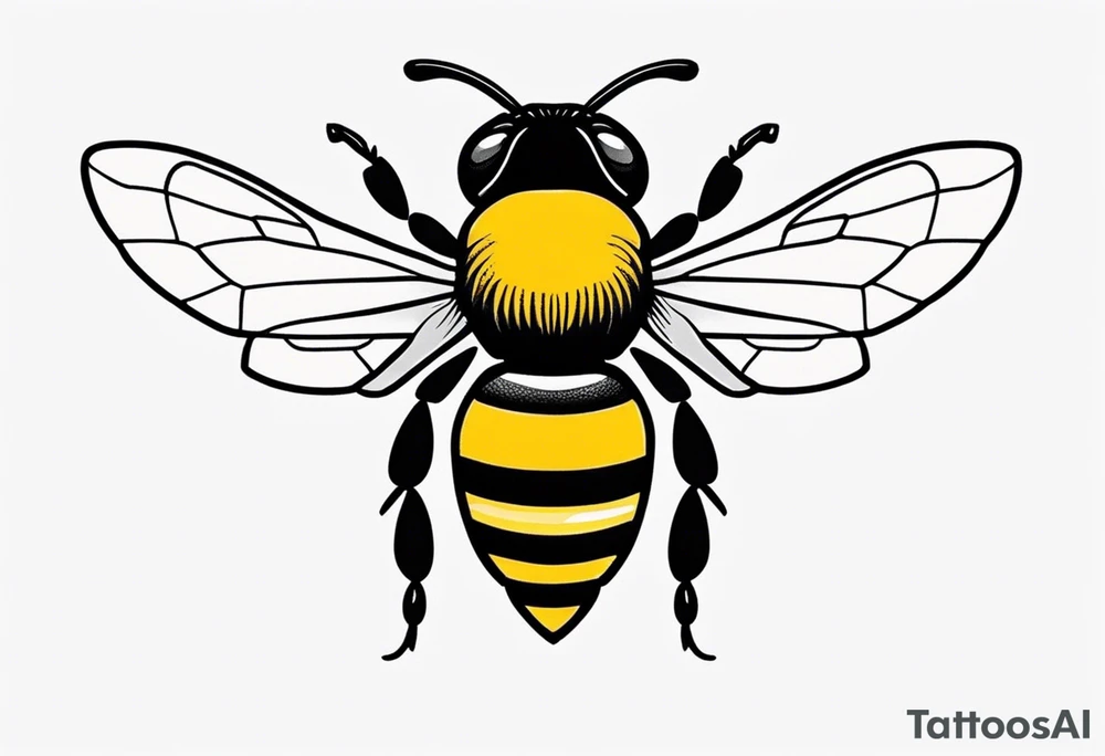 Small bee, not real tattoo idea