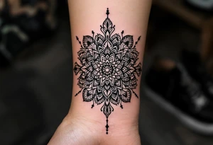 photographer trippy mandala tattoo idea