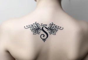 Lorbeerkranz mit integriertem Buchstaben S tattoo idea