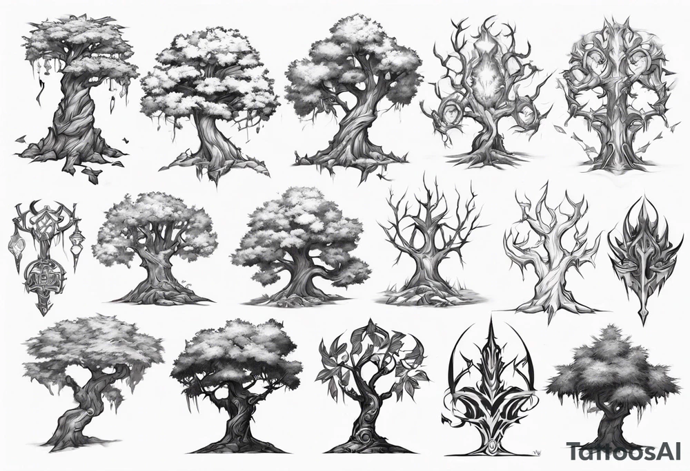 World of warcraft tree tattoo idea
