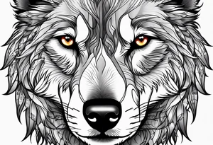 Wolf eyes tattoo idea