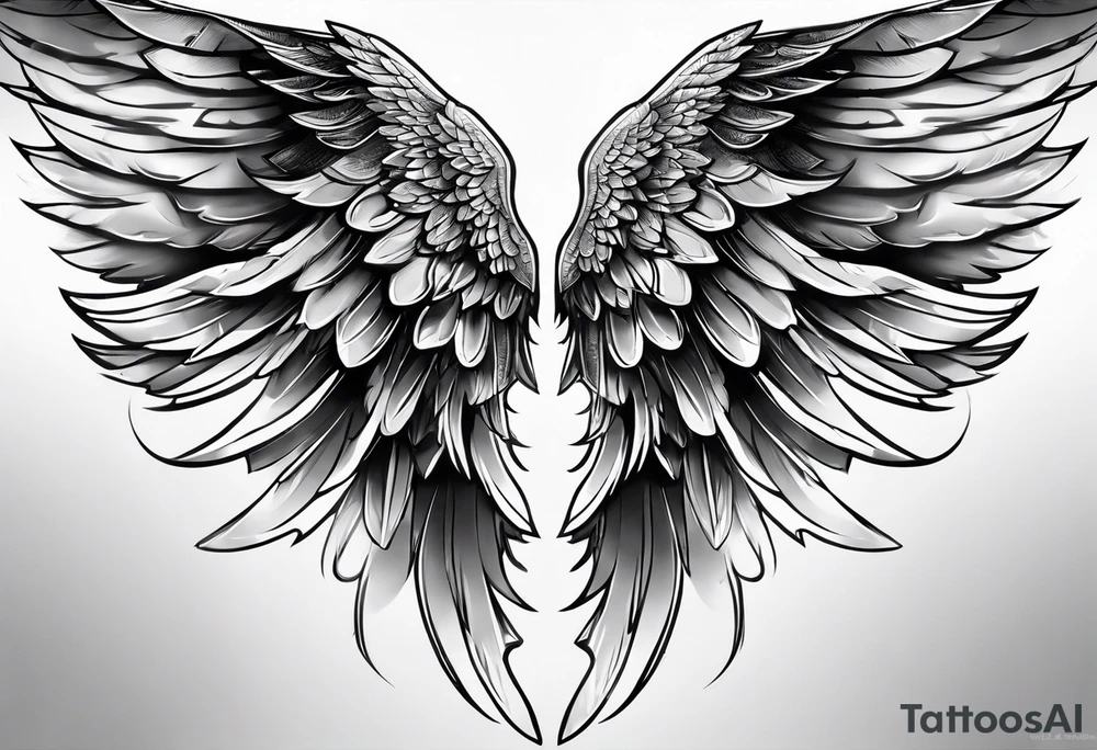 Angel wings tattoo idea
