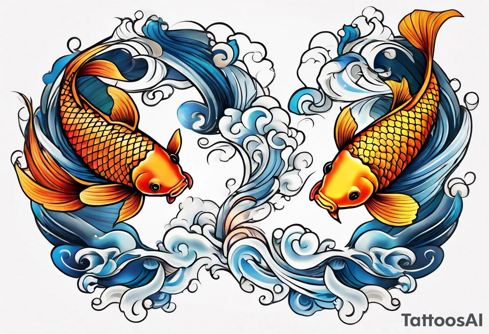 Koi fish yin and yang tattoo idea