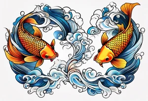 Koi fish yin and yang tattoo idea