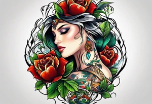 Thigh tattoo vines tattoo idea