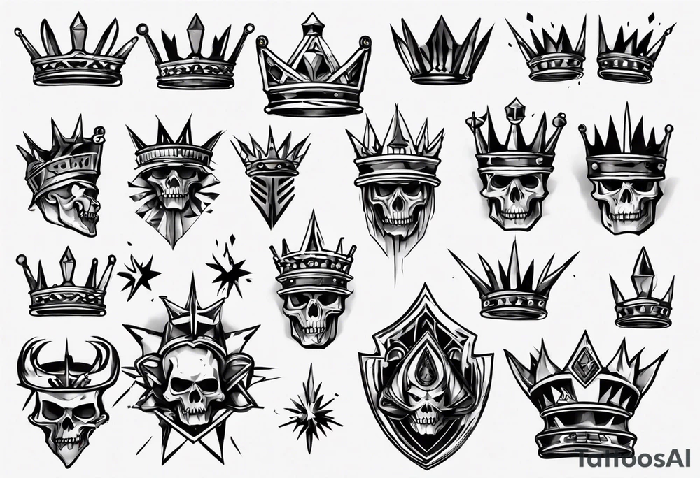 kings crown war tattoo idea