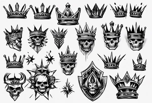 kings crown war tattoo idea