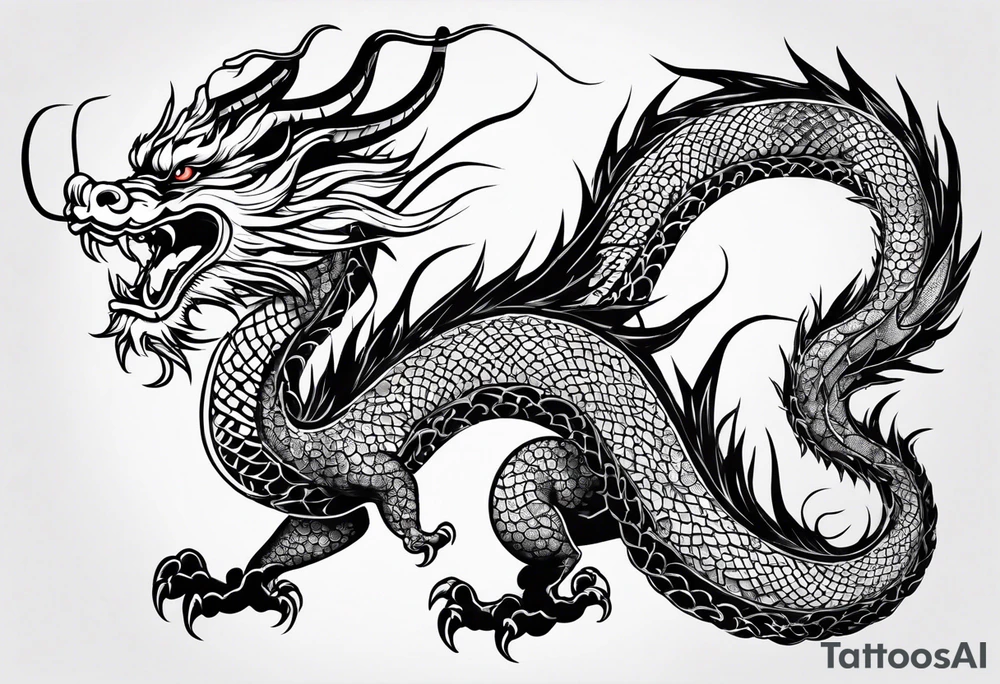 Traditional Chinese Dragon tattoo idea