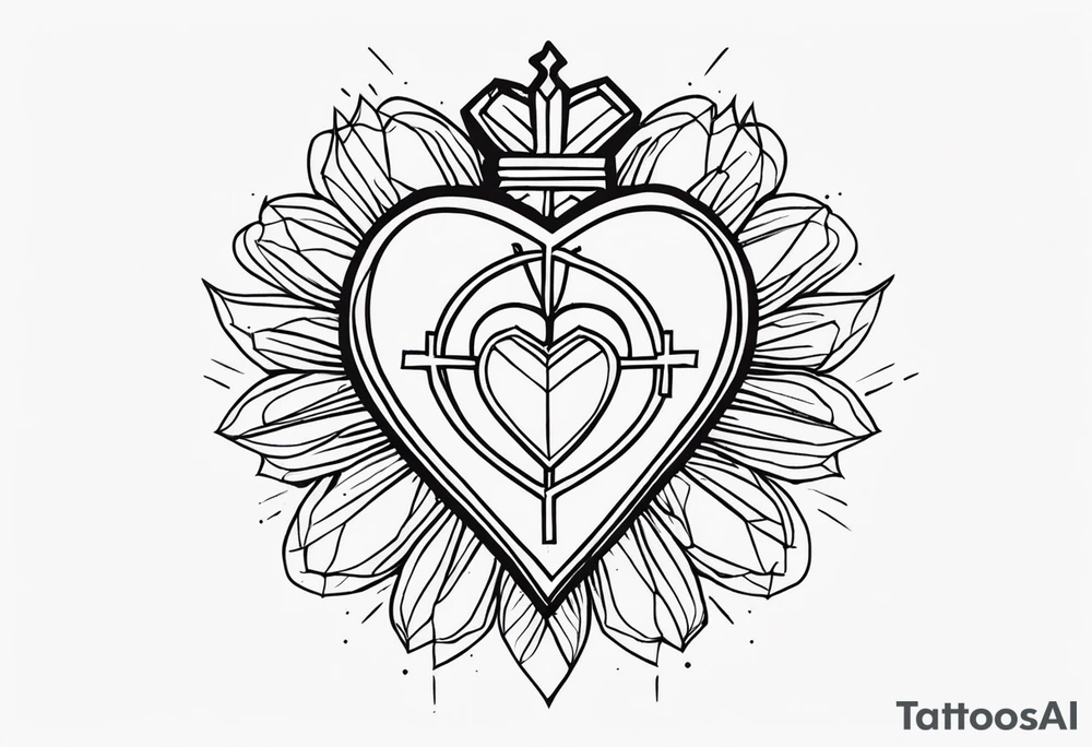 sacred heart of jesus tattoo idea