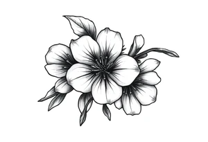 Cherry blossom with round petals tattoo idea