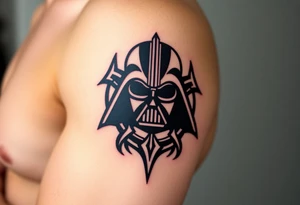 Darth Vader Empire symbol and Sith symbol tribal tattoo. tattoo idea